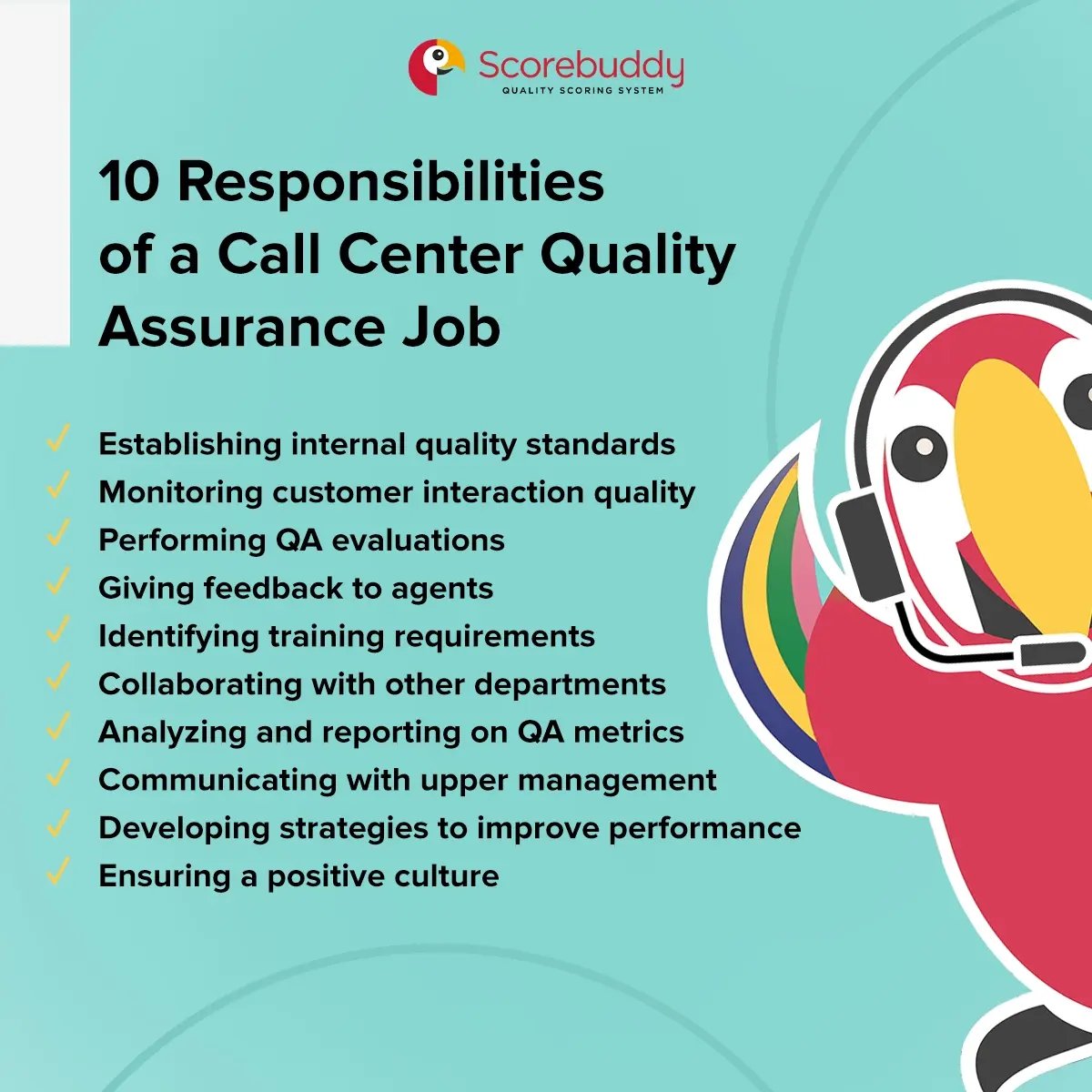 10 responsibilities of a call center quality assurance job