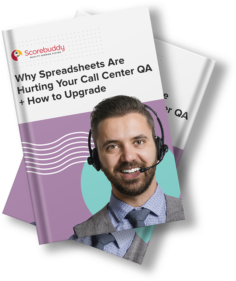 Book Mock up for Why Spreadsheets Are Hurting Your Call Center QA + How to Upgrade_v2